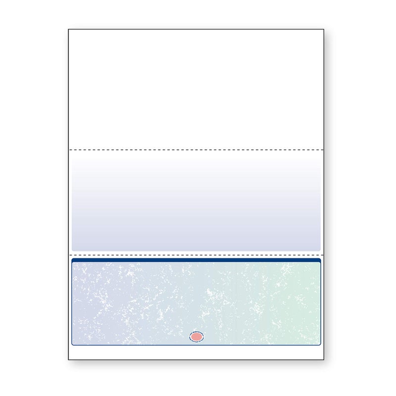 DocuGard Blue/Green Premier Prismatic Bottom High Security Check Paper - QuickBooks & Laser/Inkjet Printer Compatible - 13 Security Features - 500 Blank Business Checks (04537) - Image 1